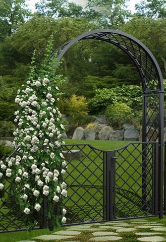 Metal rose arches, garden arches and half-round arches with gates. Buy ...