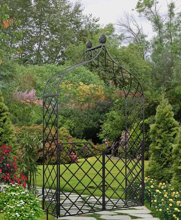 Victorian Garden Arch 'Kiftsgate' with garden gate