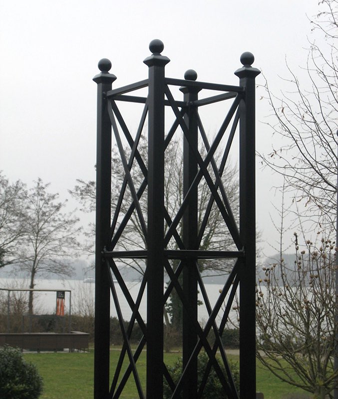 Eltville Tall Garden Obelisk. Height 250 cm. Made from galvanised steel.