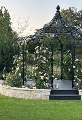 The Luxurious Schönbrunn Metal Pavilion with Climbing Roses