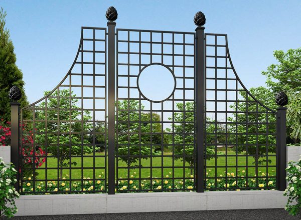The Lamport Grand Set Wrought-Iron Railing by Classic Garden Elements