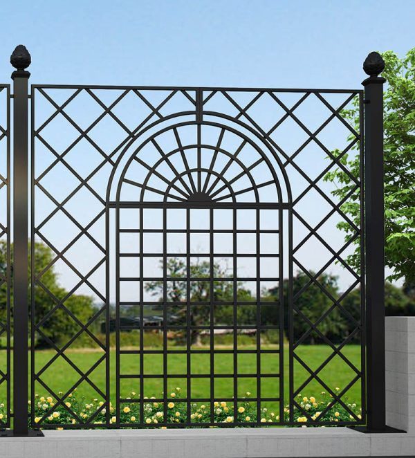 The Orangery Wrought-Iron Railing by Classic Garden Elements