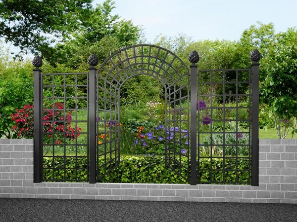 The Sezincote Set Wrought-Iron Railing by Classic Garden Elements