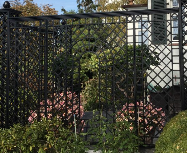 The Large Wessling Treillage Set by Classic Garden Elements installed in a private garden