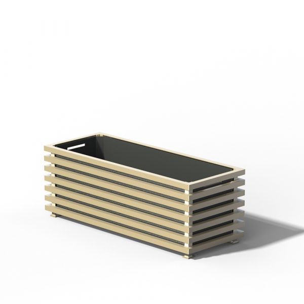 The Long Ibiza Planter by Classic Garden Elements, Sterling silver