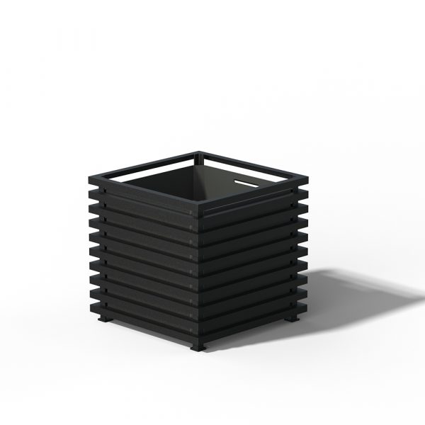 The Large Ibiza Planter by Classic Garden Elements in RAL 9005 Jet black