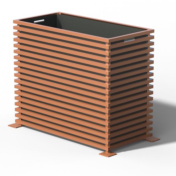 The Ibiza Room Divider Planter by Classic Garden Elements, Copper light