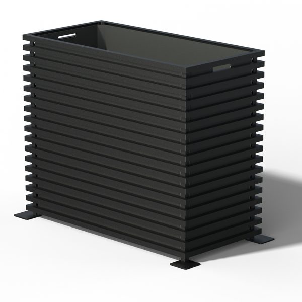 The Ibiza Room Divider Planter by Classic Garden Elements in RAL 9005 Jet black