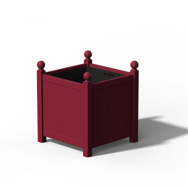 The Large Planter Versailles by Classic Garden Elements, RAL 3005 Wine red