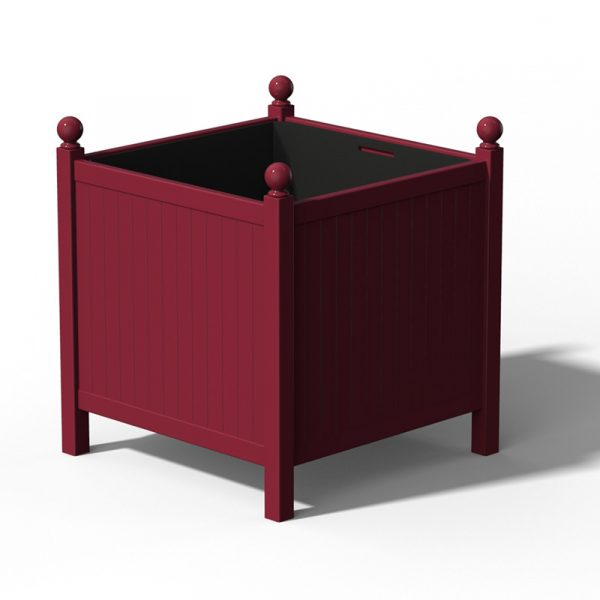 The Large Versailles Planter Park by Classic Garden Elements, RAL 3005 Wine red