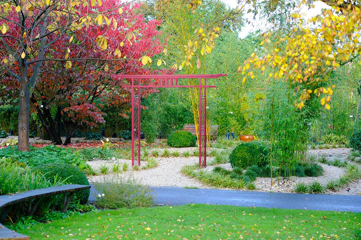 The Torii Japanese Gate by Classic Garden Elements in red