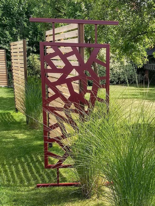 The TORII Japanese Garden Trellis by Classic Garden Elements in a private garden