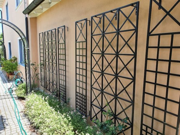The Ravenna Metal Wall Trellis in a private garden in Tuscany