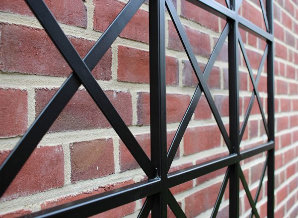 Close-up of the Ravenna Metal Wall Trellis by Classic Garden Elements