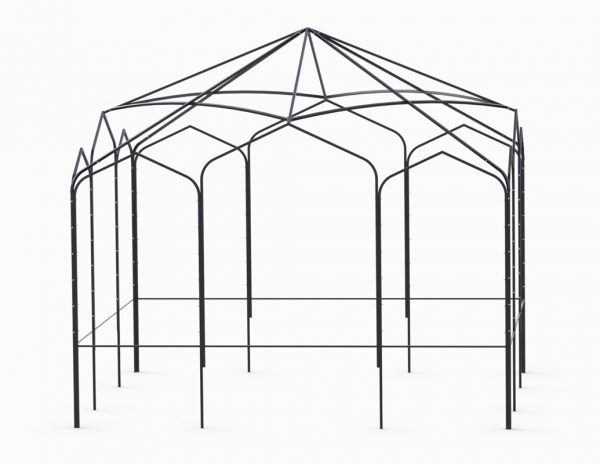 Sissinghurst pavilion three-dimensional with anchoring