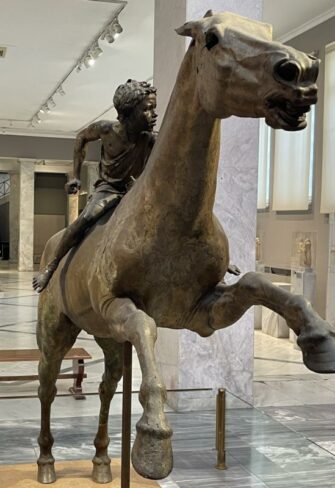 Jockey of Artemision – Dynamic Front View of the Galloping Rider